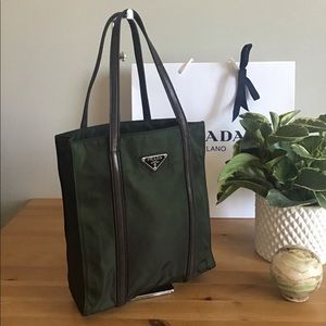 PRADA Mini Green Nylon Tote